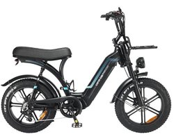 OUXI Q8 Elektrische Fatbike - Lage Instap - 20 Inch - 250W Motor - 7 Versnellingen - 85 km Actieradius - Hydraulische Schijfremmen - Zwart