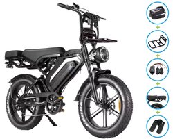 QM V20 PRO Luxury Full Options fatbike - zwart - elektrische fatbike