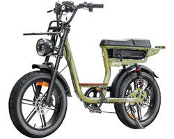 QmWheel V20 Comfort Fatbike - dubbele vering - 250W motor - 48V 15Ah accu - groen 2026