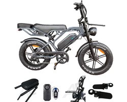 QmWheel V20 Pro Fatbike 2025 - elektrische fiets - hydraulische remmen - donkergrijs