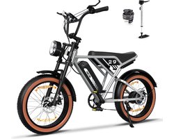 RCB Elektrische Fatbike RK29 | Off-road E-bike met 20*4.0" dikke banden | 48V 13AH verwijderbare lithiumbatterij - Max 70 km bereik | Max 25km/u | 7 versnellingen