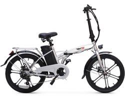 RKS MX25 Pro - Elektrische Vouwfiets - Zilver - 20x1.95 inch - Accu 36V (8Ah) - 250W Motor - Shimano 6 Versnellingen