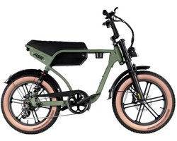 RSE Elektrische Fatbike - Ingebouwd Alarmsysteem - Inclusief Voetsteuntjes - Inclusief Bekerhouder - NFC-chip -20 Inch - 250W Motor - 7 Versnellingen - 60 km Actieradius - Hydraulische Schijfremmen - Groen