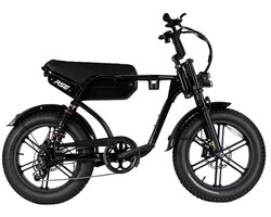 RSE Elektrische Fatbike - Ingebouwd Alarmsysteem - Inclusief Voetsteuntjes - Inclusief Bekerhouder - NFC-chip -20 Inch - 250W Motor - 7 Versnellingen - 60 km Actieradius - Hydraulische Schijfremmen - Zwart
