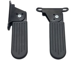 Universele Voetsteunen voor Fatbike - Geschikt voor V8, V20 & H9 - Metalen Steuntjes Achter - Set van 2 - Zwart