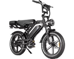 V20 Pro Fatbike - Hydraulische Remmen - Alarmsysteem + Achterzitje + Telefoonhouder + Voetsteuntjes - 250W - 7 versnellingen