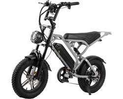 V20 Pro Mini Fatbike – Elektrische Fatbike 2025 – 16 Inch – Hydraulische remmen – Alarm - Nardo Grey - Afneembaar bagagerek