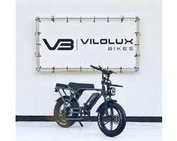 Vilolux® Fatbike electrisch - Fatbike C80 - GREY - Legaal - Achterzit - Voorrek - Rijklaar geleverd - Niet opvoerbare fatbike - 2 Jaar garantie - Hydraulische remmen - Alarm - Telefoontasje - NFC Key Full Color LCD Display