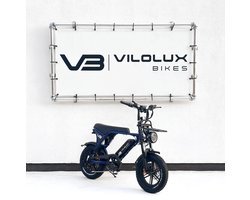 Vilolux Fatbike electrisch - Fatbike C80 Mini - DONKER BLAUW - voorrek - Legaal - Rijklaar geleverd - 16 inch - Niet opvoerbare fatbikes - 2 Jaar garantie - Hydraulische remmen - Alarm