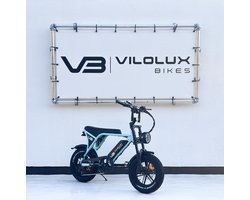 Vilolux Fatbike electrisch - Fatbike C80 Mini - LICHT BLAUW- Legaal - Rijklaar geleverd - 16 inch - Niet opvoerbare fatbikes - 2 Jaar garantie - Hydraulische remmen - Alarm