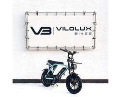 Vilolux Fatbike electrisch - Fatbike C80 Mini - LICHT BLAUW - voorrek - Legaal - Rijklaar geleverd - 16 inch - Niet opvoerbare fatbikes - 2 Jaar garantie - Hydraulische remmen - Alarm