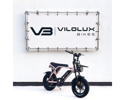 Vilolux Fatbike electrisch - Fatbike C80 Mini - ROZE - voorrek - Legaal - Rijklaar geleverd - 16 inch - Niet opvoerbare fatbikes - 2 Jaar garantie - Hydraulische remmen - Alarm