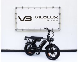 Vilolux Fatbike electrisch - Fatbike C80 PRO MAX - Dubbele accu - Achterzit - Legaal - Rijklaar - Niet opvoerbare fatbikes - NFC display - 2 Jaar garantie - Hydraulische remmen - Telefoontasje - Alarm - Zwart