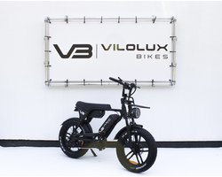 Vilolux Fatbike electrisch - Fatbike C80 PRO MAX - Dubbele accu - Voorrek - Legaal - Rijklaar - Niet opvoerbare fatbikes - NFC display - 2 Jaar garantie - Hydraulische remmen - Telefoontasje - Alarm - Zwart