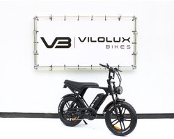 Vilolux Fatbike electrisch - Fatbike C80 Pro - ZWART - Verlengd zadel - Legaal - Rijklaar - Niet opvoerbare fatbikes - 2 Jaar garantie - Telefoontasje - Hydraulische remmen - Alarm - Full Colour Display
