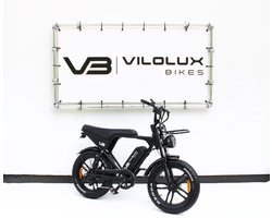 Vilolux Fatbike electrisch - Fatbike C80 Pro - ZWART - Verlengd zadel - voorrek - Legaal - Rijklaar - Niet opvoerbare fatbikes - 2 Jaar garantie - Telefoontasje - Hydraulische remmen - Alarm - Full Colour Display