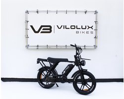 Vilolux Fatbike electrisch - Fatbike C80 - ZWART - Achterzit - Voorrek - Legaal - Rijklaar geleverd - Niet opvoerbare fatbike - 2 Jaar garantie - Hydraulische remmen - Alarm - Telefoontasje - Full Color LCD display