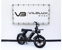 Vilolux Fatbike electrisch - Fatbike C80 - ZWART- Voorrek - Legaal - Rijklaar geleverd - Niet opvoerbare fatbike - 2 Jaar garantie - Hydraulische remmen - Alarm - Telefoontasje - Full Color LCD Display