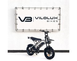 Vilolux Fatbike electrisch - Fatbike V20 Mini - NARDO GREY - Voorrek - Legaal - Rijklaar geleverd - 16 Inch - 2 Jaar garantie - Telefoontasje - Hydraulische remmen - 7 versnellingen Alarm