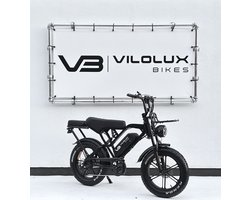 Vilolux® Fatbike electrisch - Fatbike - X80 PRO - 2025 Model - Achterzit - Voorrek - Legaal - Rijklaar geleverd - 2 Jaar garantie - Telefoontasje - Hydraulische remmen - Alarm - NFC Key unlock - GPS - Zwart