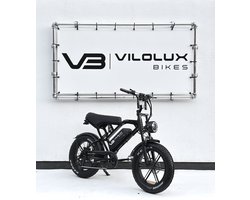 Vilolux Fatbike electrisch - Fatbike - X80 PRO - V20 Design - Legaal - Rijklaar geleverd - 2 Jaar garantie - Telefoontasje - Hydraulische remmen - Alarm - NFC Key unlock - GPS - Zwart
