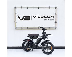 Vilolux® Fatbike electrisch Ultra - Dubbele accu - Voorrek - Bruin zadel - Legaal - Rijklaar - Niet opvoerbare fatbikes - Groot LCD display - NFC vergrendeling - 2 Jaar garantie - Hydraulische remmen - Alarm - City Banden