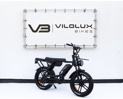Vilolux® Fatbike - Fatbike V8 - Fatbike V8 PRO MAX - Fatbike C80 PRO MAX - 2025 Model 4.0 - Dubbele accu - Achterzit - Voorrek - Legaal - Rijklaar - Niet opvoerbare fatbikes - 2 Jaar garantie - Hydraulische remmen - Telefoontasje - Alarm - Zwart