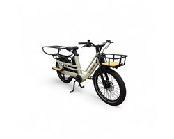Vogue Wonder Longtail – Elektrische Longtail Bakfiets – Grijs - 24 inch – 180 kg Draagvermogen – Dubbele 48V Accu – Shimano 7 Versnellingen – Hydraulische Remmen