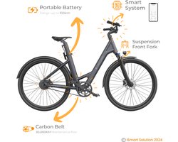 A Dece Oasis E-bike A28 Air - elektrische fiets - 345Wh Samsung-batterij - 150km actieradius