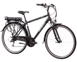 F.lli Schiano E-Ride, E Bike Trekking 28 Zoll, 36V 10.4Ah Abnehmbarer Akku, Motor 250W 40Nm, Trekking EBike für Herren, Schwarz