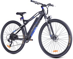 Re-purelife® Elektrische Fiets, Elektrische Hybridefiets, 250W 13Ah Lithium Batterij – Ebike 60km, 27.5 inch, 175 - 190 cm, Aluminium, Framemaat 48 cm – Mechanische Schijfremmen– 9 Versnellingen – Veilige&Comfortabele Mountain E-Bike