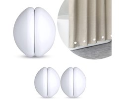 2 stuks Douchegordijngewichten met magnetische voet, voorzien van een roestvrijstalen siliconencoating om te voorkomen dat de stof gaat wapperen in de wind. Geschikt voor vlaggen, gordijnen en tafelkleden