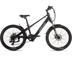 ADORE E-Bike voor kinderen 24" Aluminium Kids Citybike KS-240 Achterwielmotor 45 NM / 10,4 Ah Pitch Black mat
