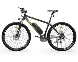 Eleglide Mopride 1 Plus Elektrische Bromfiets 27,5 inch Band 250W Motor Dual 36V 12.5Ah Batterijen 25km/h Snelheid 21 versnellingen Shimano Versnelling Dubbele Schijfrem Met App Bediening - Zwart