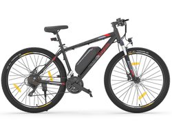 Eleglide Mopride 2 27,5" Elektrische Bromfiets Mountainbike 250W Motor 25km/h Snelheid 36V 15Ah Accu 125km Max Bereik, 120kg Max Belasting Shimano 24 Versnellingen Hydraulische Schijfremmen, APP Bediening - Zwart