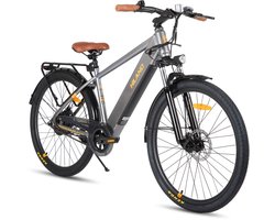 Hiland 26 Inch Elektrische Mountainbike (E-MTB) - 250W Motor - 36V 7.8Ah Batterij - All-Terrain - Voorvork Vering - Grijs