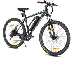 Hiland 26 Inch Elektrische Mountainbike (E-MTB) - 7 Versnellingen - 250W Motor - 36V 7.8Ah Batterij - Schijfremmen - Zwart