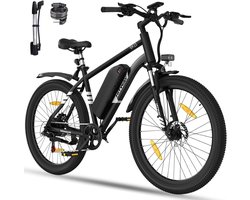 Hitway Elektrische Fiets BK15 Pro - 27.5 Inch City Commuter EBike met Afneembare 36V 13Ah Lithium Batterij - Mountain E-Bike met 250W Motor - 7 Versnellingen - IP54 Waterdicht - Elektrische Fietsen