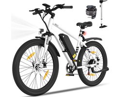 Hitway Elektrische Fiets BK8SL - Trendy 27.5 Inch City Commuter EBike met Afneembare 36V 13Ah Lithium Batterij - Mountain E-Bike met 250W Motor - Damesfiets met App Bediening - IP54 Waterdicht