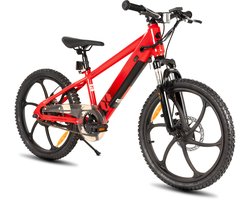 JOYSTAR Elektrische Fiets E-Bike – 20 Inch – Voor Kinderen/Tieners – 250W Motor – 1 Versnelling – Bladwiel – Mechanische Schijfremmen – Rood