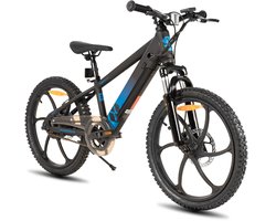 JOYSTAR Elektrische Fiets E-Bike – 20 Inch – Voor Kinderen/Tieners – 250W Motor – 1 Versnelling – Bladwiel – Mechanische Schijfremmen – Zwart
