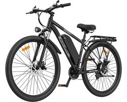 ZAZAWORK CF29 29" Elektrische Fiets 250W 48V 15Ah - 21 Versnellingen - 80-100 km Actieradius - Shimano - LED Display - Stads- & Mountainbike -Zwart-Grijs