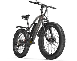 1x Elektrische fatbike - 150km bereik - 250W motor - 26x4,0 banden - Shimano 7-speed - stadsfiets - Donkergrijs