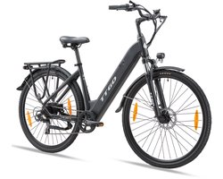 28-inch Elektrische Fiets - Stadsfiets - 250W Motor - 36V20Ah Accu - Max Snelheid 25km/u - Max 120km Bereik - Shimano 7 Versnellingen - voor vrouwen en mannen - Zwart
