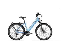 A-Spadz City Air - Elektrische Stadsfiets - Surf Blauw - 27.5 inch - Accu 486Wh (36V, 13.5Ah) - 250W (35Nm) Ananda Motor - Shimano 7 Versnellingen - Hydraulische Remmen