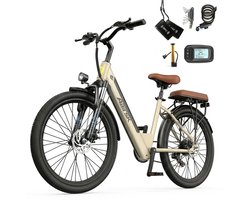 Aairsk Elektrische Fiets voor Buitenritten met Aanhangerzitje - 36V 13Ah Accu, 250W Motor, 26 Inch Banden, Multiterrein, NFC Sleutelloos Systeem & Professionele Shimano Configuratie, Het maximale bereik is 100 km.