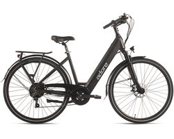 ADORE E-Citybike 28" Alu Stadsfiets CV-180 Achterwielmotor 50NM / 15Ah Zwart mat