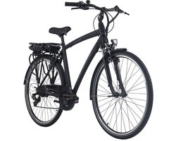 ADORE Versailles 28" E-Bike – Alu City Herren Pedelec, zwart, 250 Watt, Li-Ion 36V/10,4Ah, 7 versnellingen
