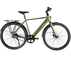 Altec Blitz - Elektrische Herenfiets - Urban fiets - Stadsfiets - 28 inch - 55 cm - Achterwielmotor - Hydraulische schijfremmen - Beltdrive - Groen