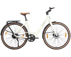 Altec Dance - Elektrische Damesfiets - Elektrische Urban fiets - Riembelt - Hydraulische Schijfremmen - 28 inch - Cream